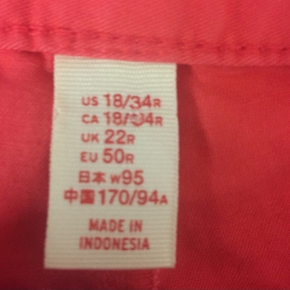 GAP Girlfriend Khaki Pants Capri Cropped Salmon Pink Women Size 18 Plus B22#3 - Picture 4 of 5